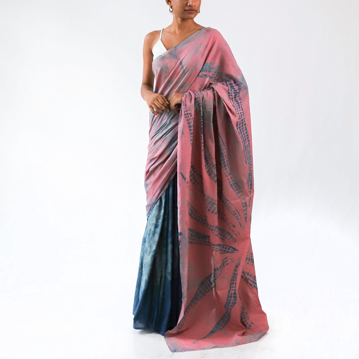 Dusty Rose Batik Saree