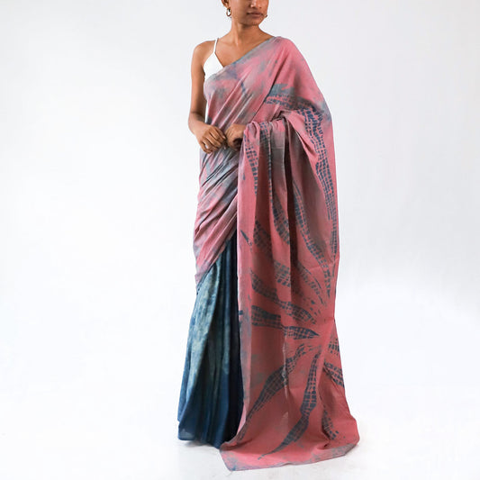 Dusty Rose Batik Saree
