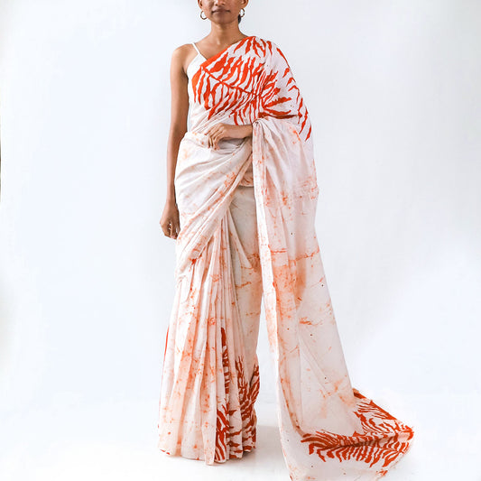 Island Fern Batik Saree