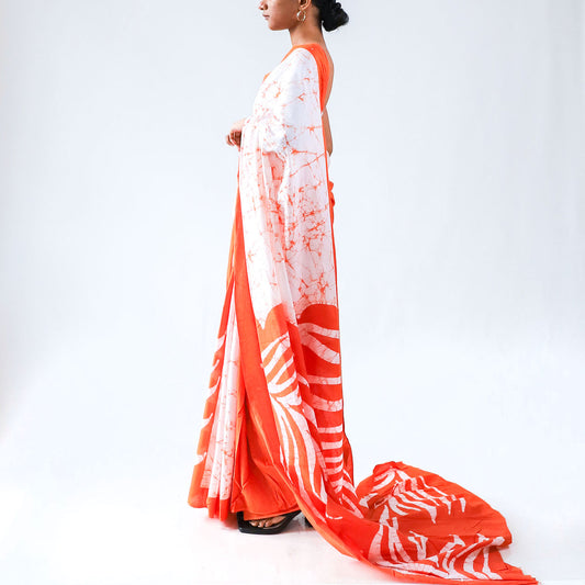 Sun's Glow Batik Saree