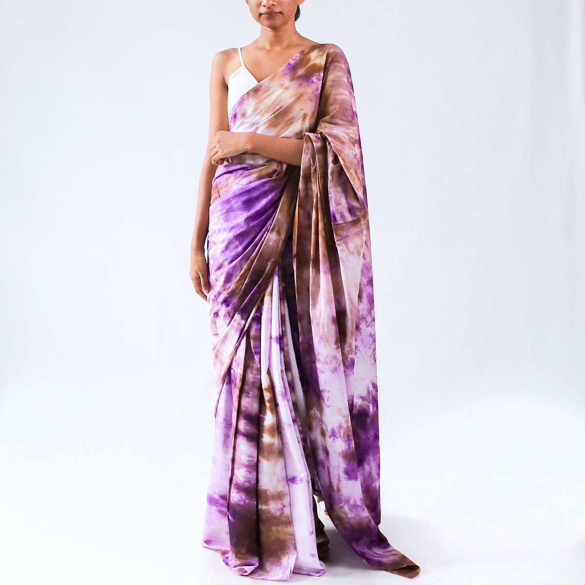 Violet Stains Tie-Dye Saree
