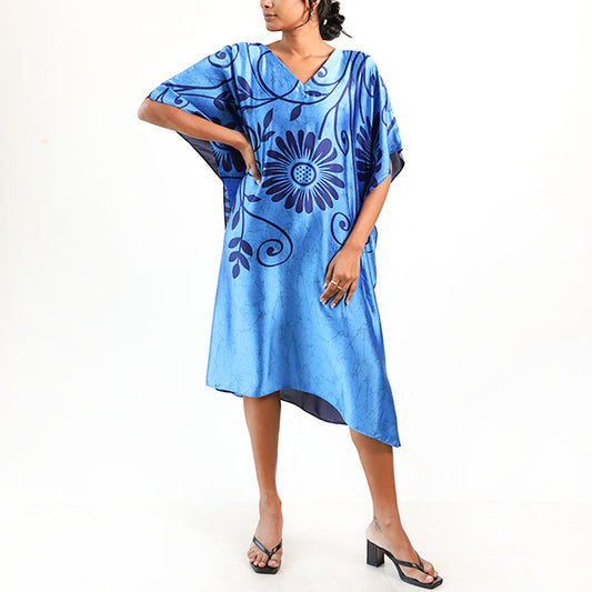 Azure Garden Batik Kaftan