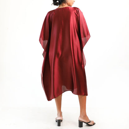 Bronze Leaf Batik Kaftan