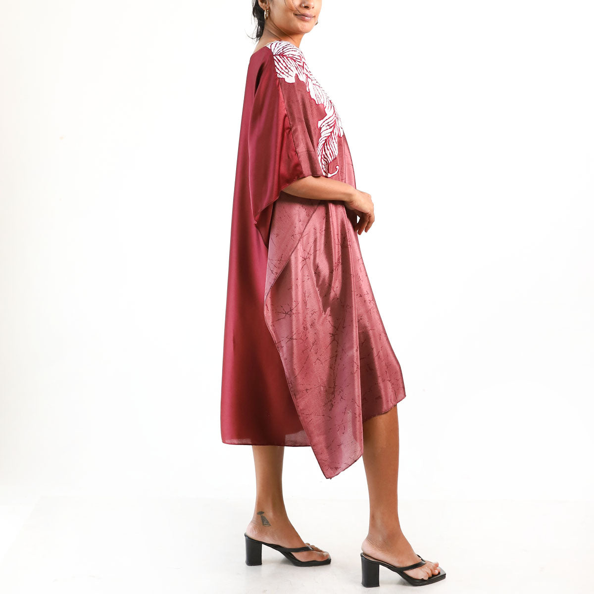 Bronze Leaf Batik Kaftan