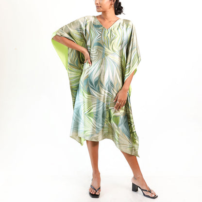 Verdant Hues Batik Kaftan