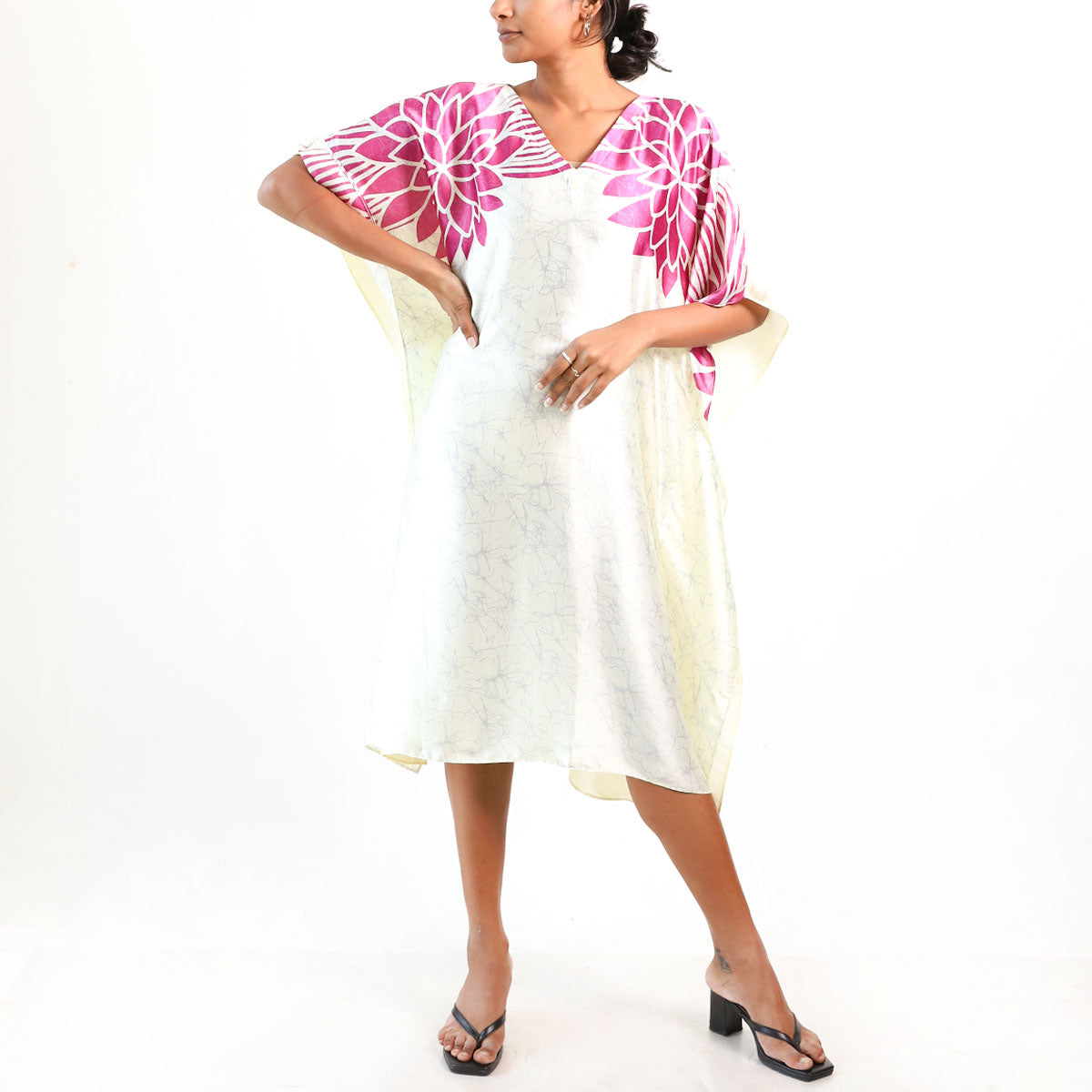 Blush Petal Batik Kaftan