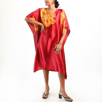 Sunset Bloom Batik Kaftan