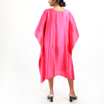 Fuchsia Swirl Batik Kaftan