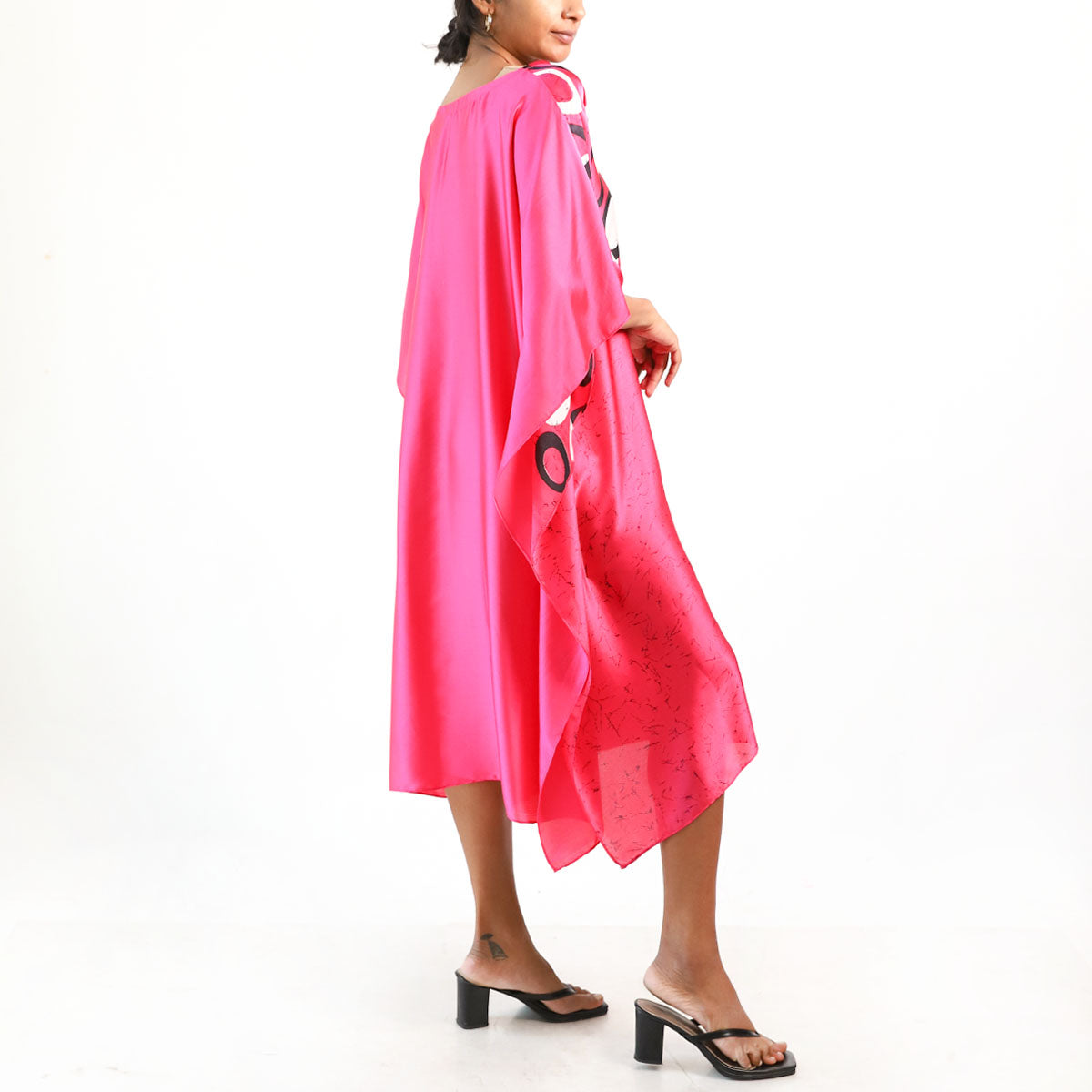 Fuchsia Swirl Batik Kaftan