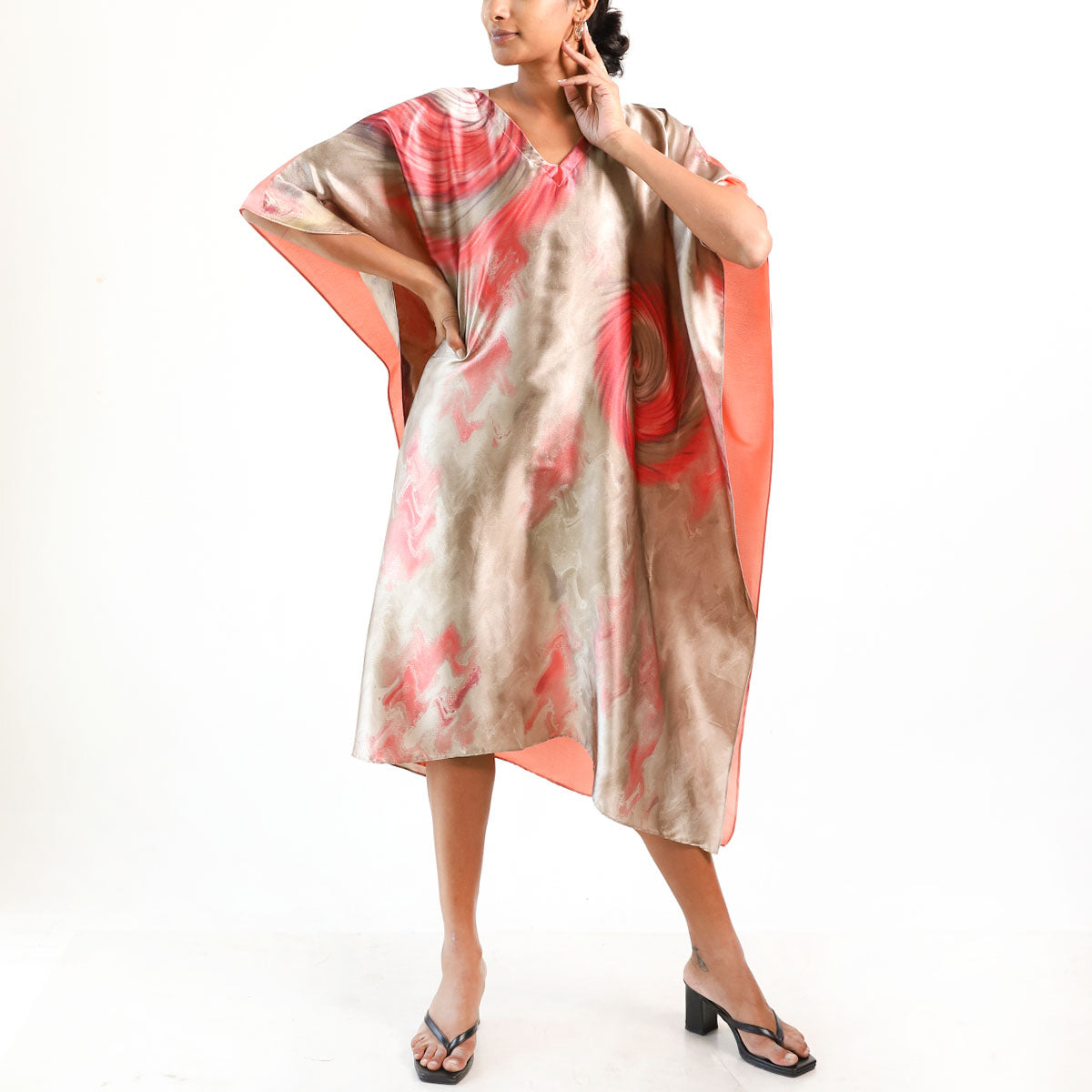 Bronze Peach Batik Kaftan