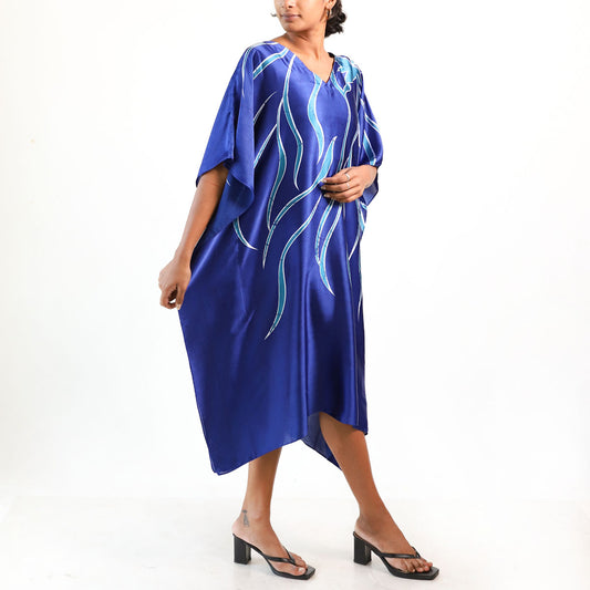Deep Ocean Batik Kaftan