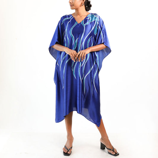 Deep Ocean Batik Kaftan