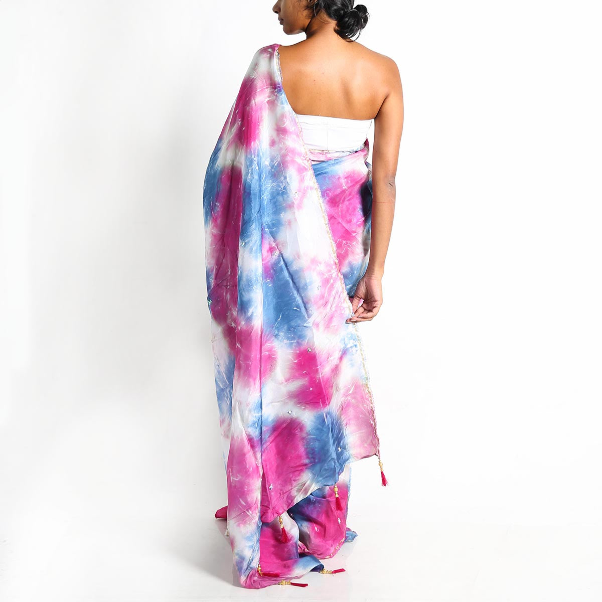 Purple Haze Silk Tie-Dye Saree