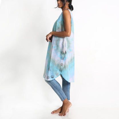Cotton Candy Tie-Dye Sleeveless Kurta