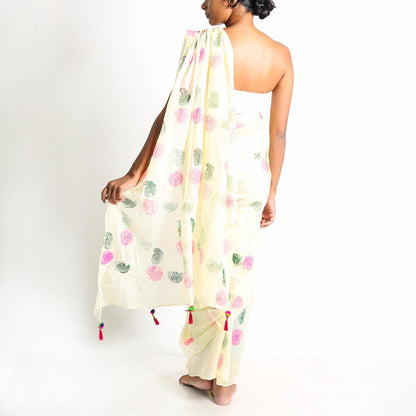 Mellow Block Printed Saree