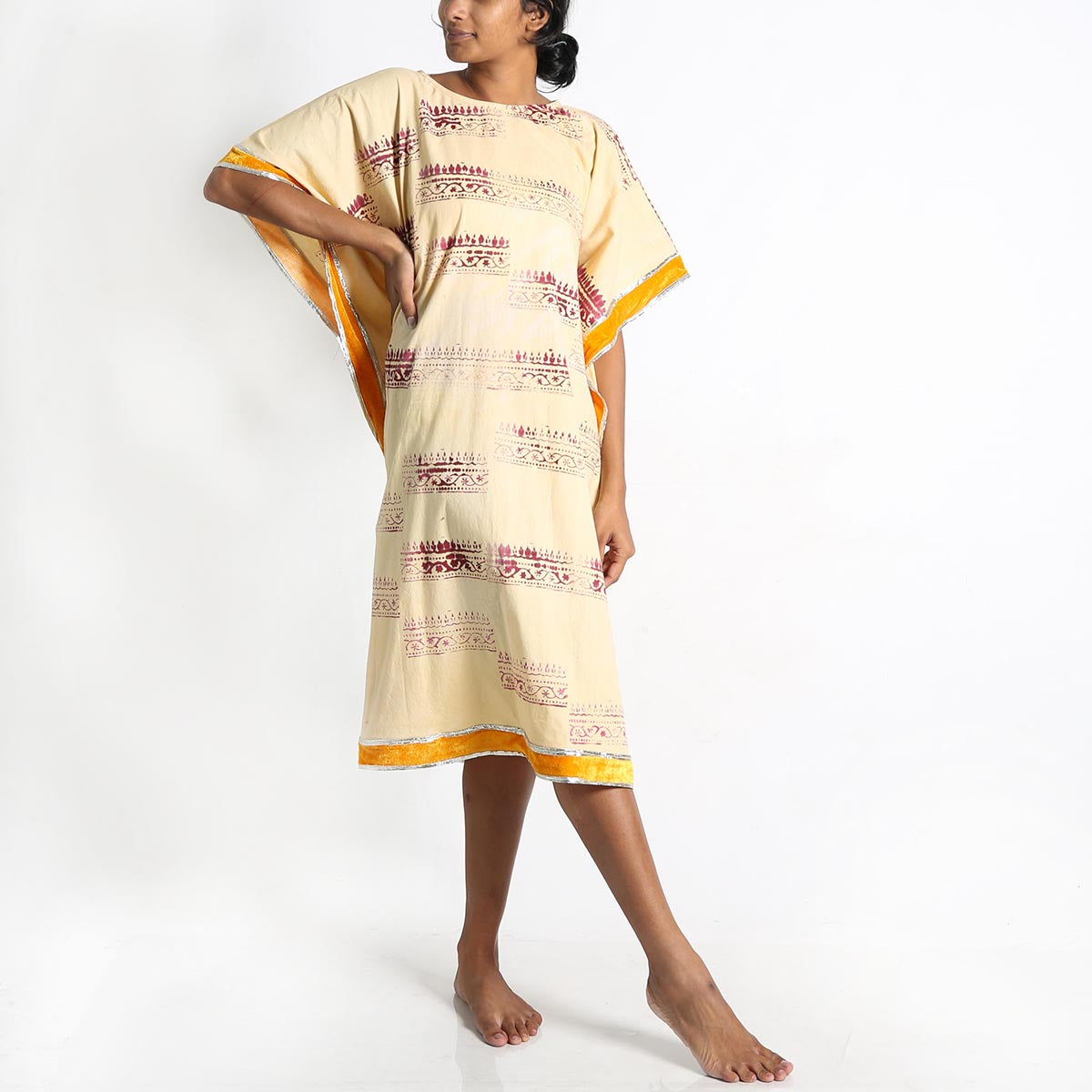 Mandarin Tie-Dye Kaftan