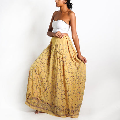 Mustard Saram Skirt and Dupatta
