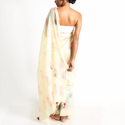 Sunny Block Printed Saree