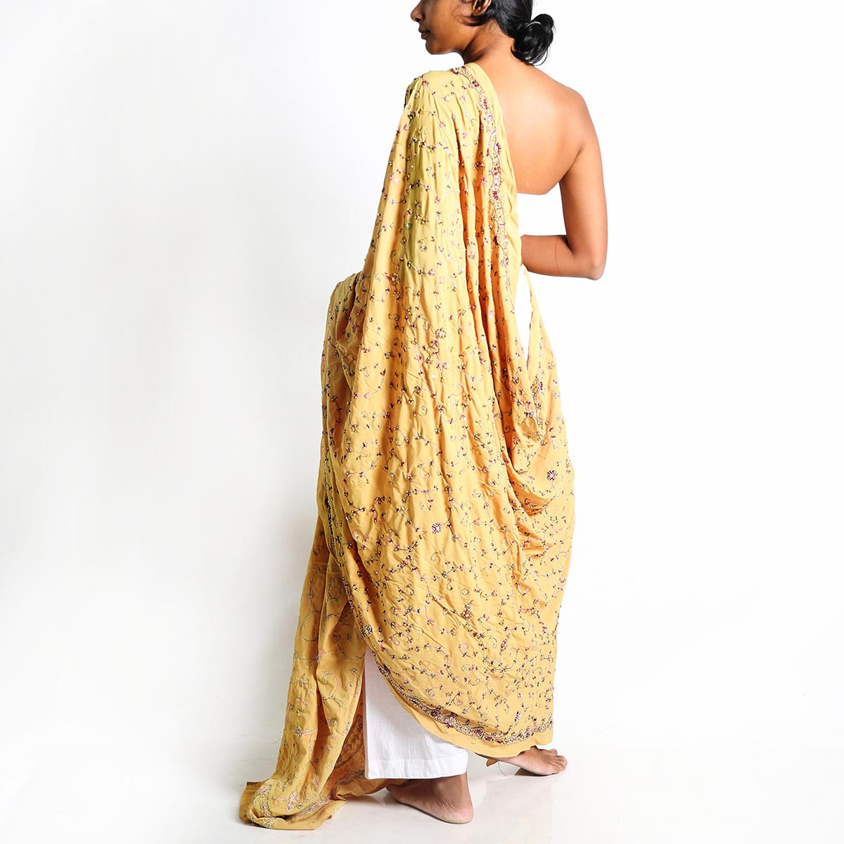 Mustard Saram Skirt and Dupatta