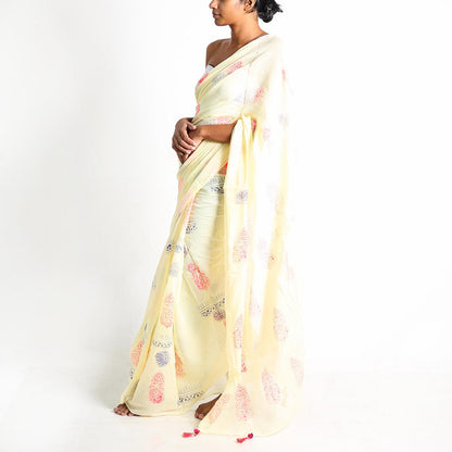Sunny Block Printed Saree