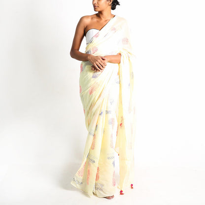 Sunny Block Printed Saree