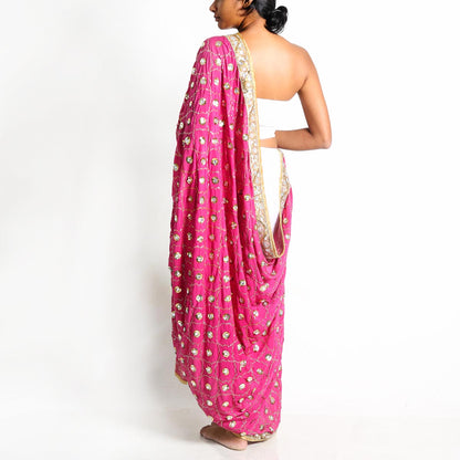 Fuscia Lehnga Dupatta