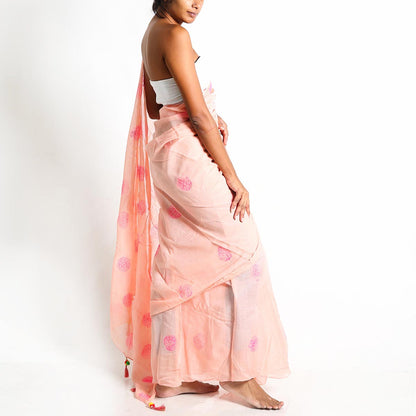 Pink Hues Block Printed Saree