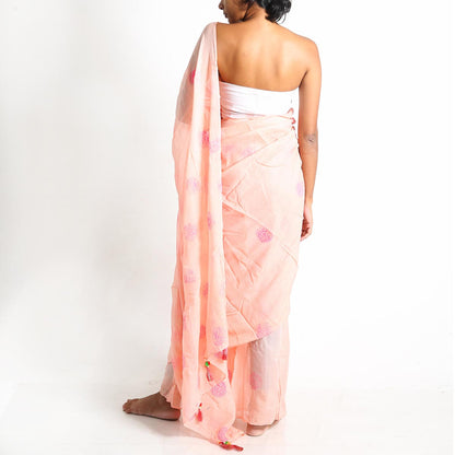 Pink Hues Block Printed Saree