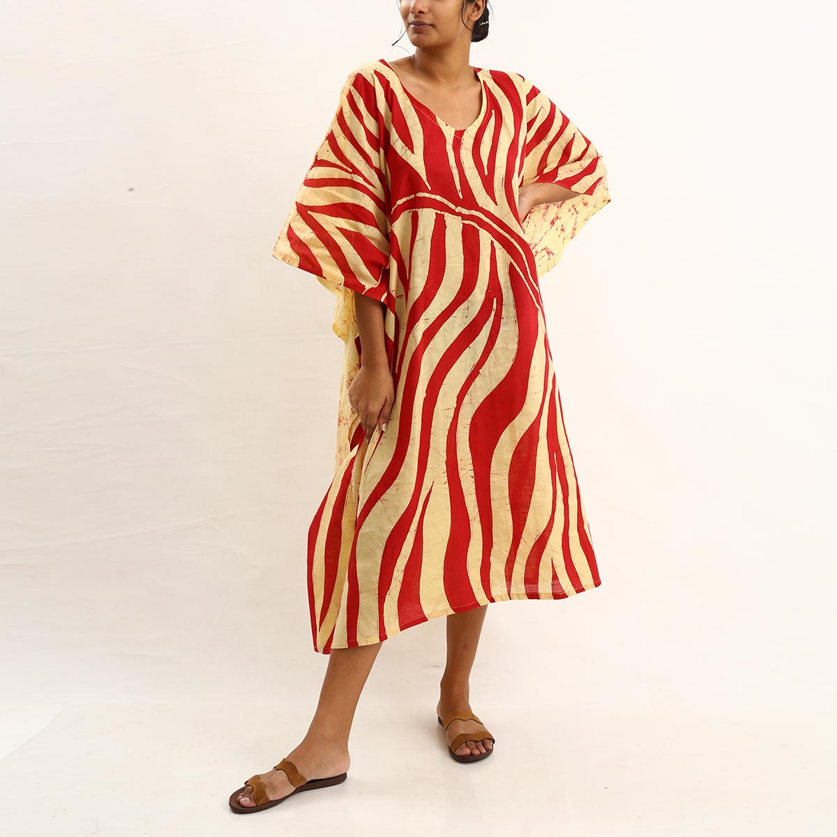 Scarlett Stripes Batik Kaftan