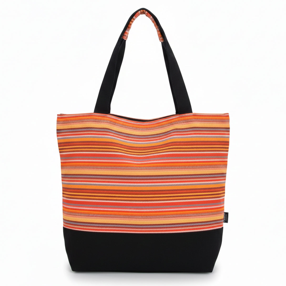 Orange Striped Handloom Tote