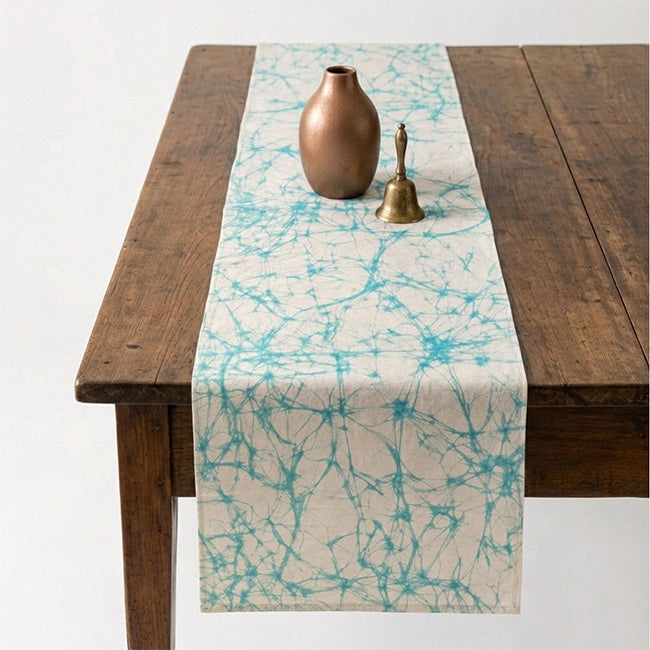 Sky Crackle Batik Table Runner