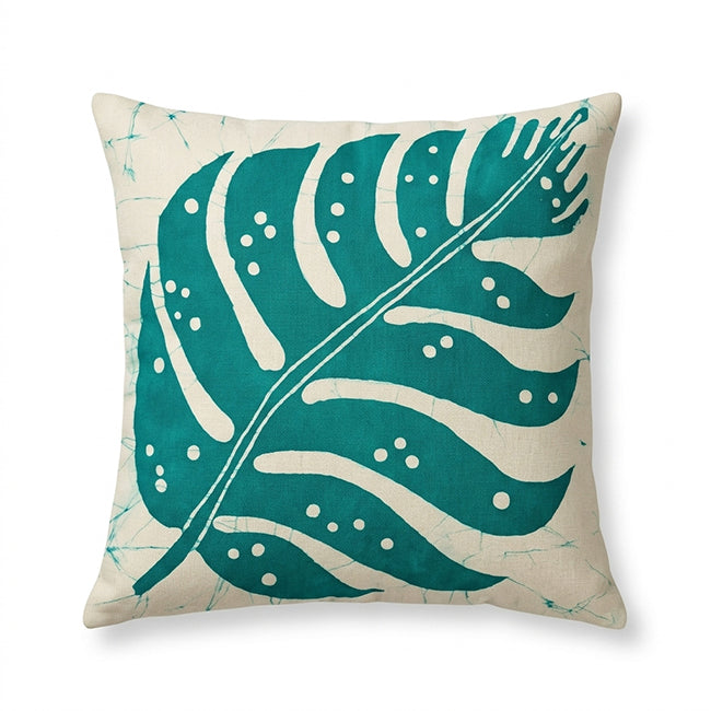 Monstera Batik Cushion Cover