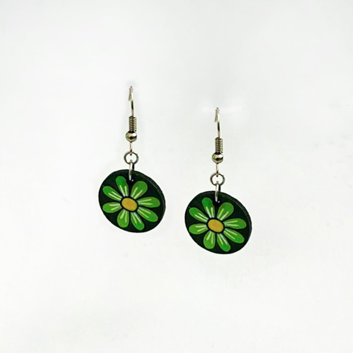 Mini Daisy Wooden Earrings