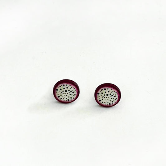 Dragon Fruit Wooden Earrings