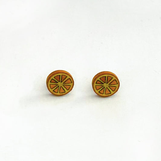 Lemon Wooden Earrings