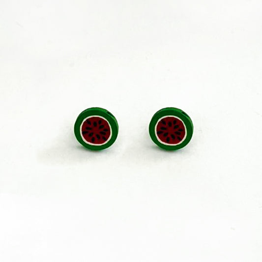 Watermelon Wooden Earrings