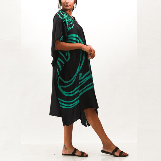Electric Green Batik Kaftan