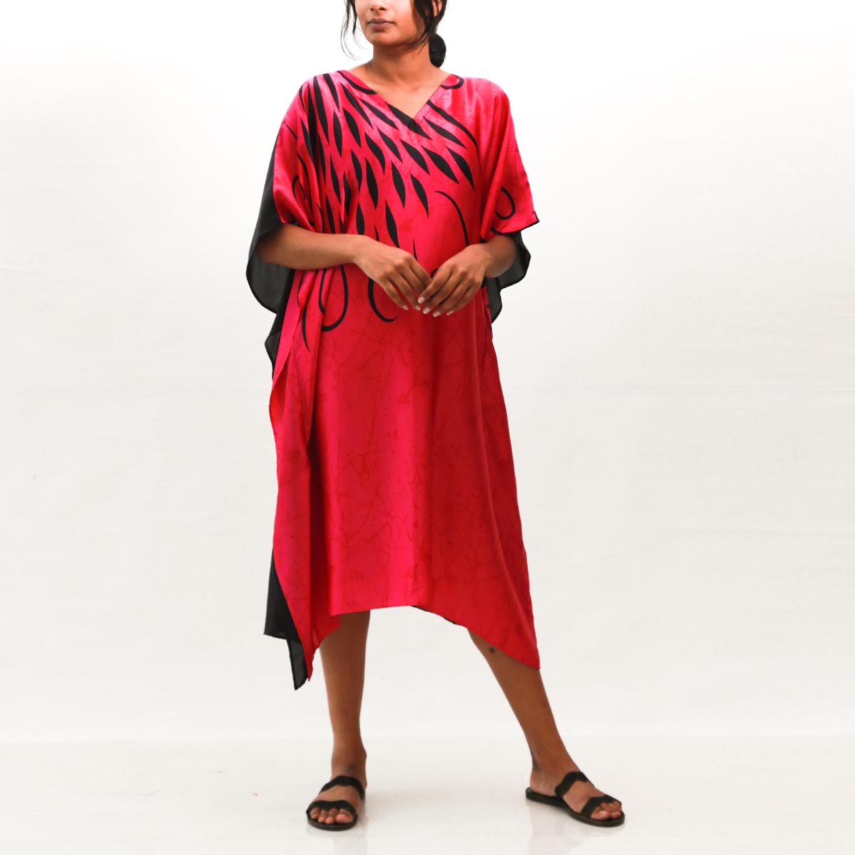 Stunning Red Batik Kaftan