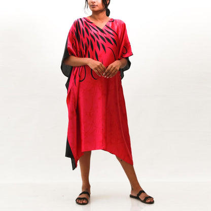 Stunning Red Batik Kaftan