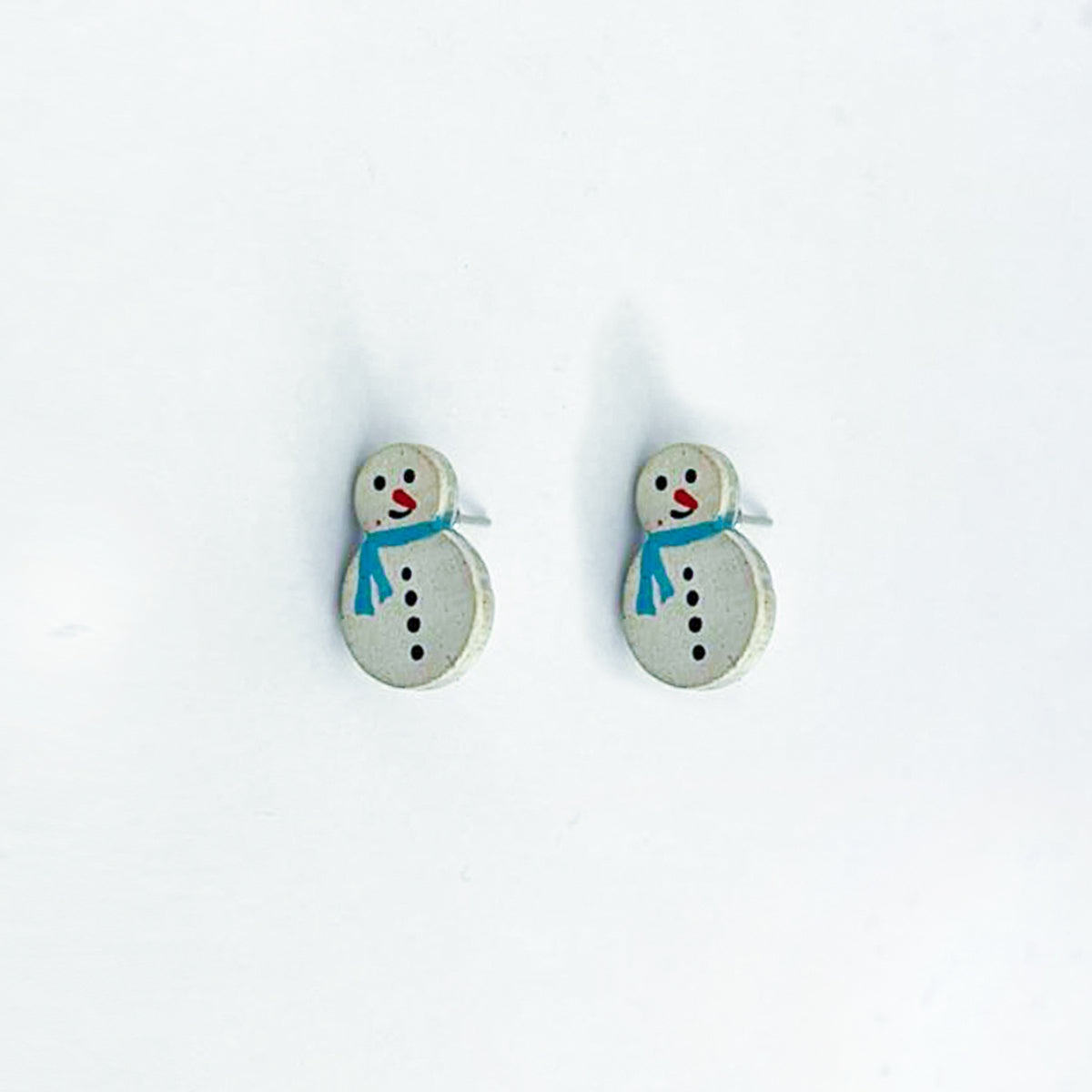Snowmen Wooden Earrings