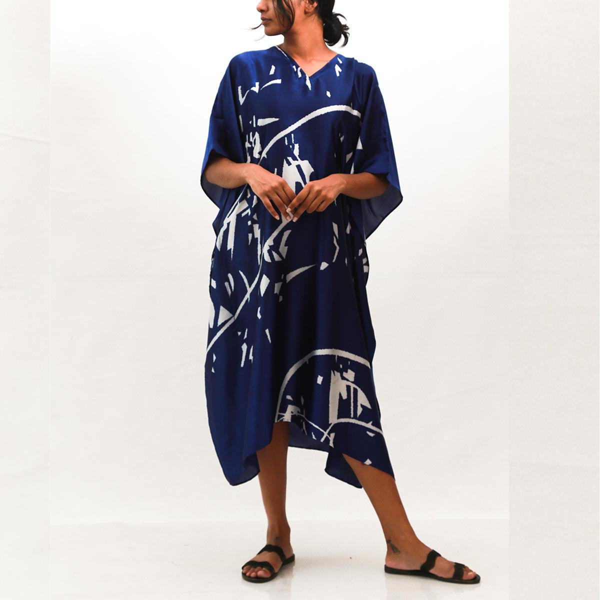 Midnight Splatter Batik Kaftan