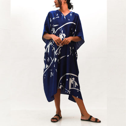 Midnight Splatter Batik Kaftan