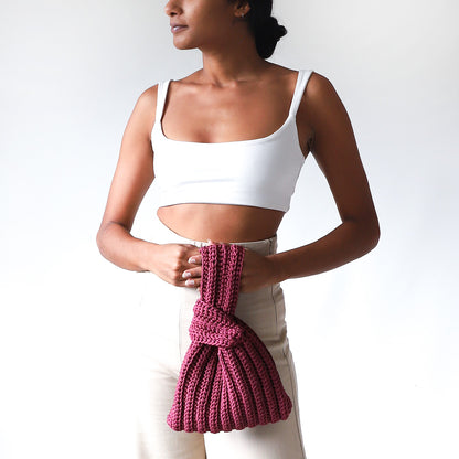 Plum Loop Crochet Bag