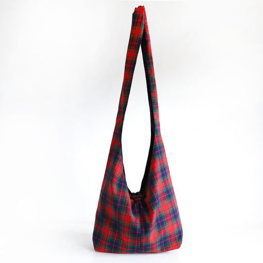 Plaid Crossbody Hobo Bag