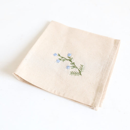 Sky Bloom Embroidered Napkin