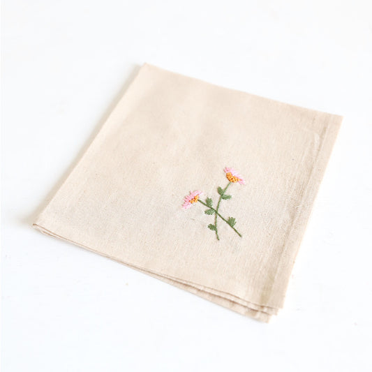 Blush Petal Embroidered Napkin
