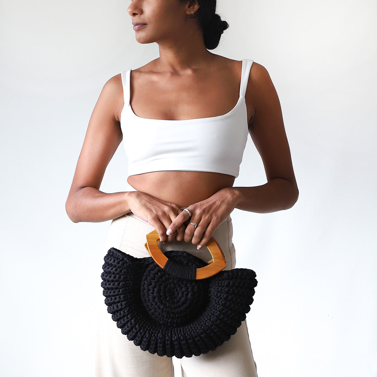 Midnight Knot Crochet Bag