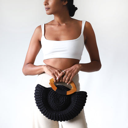 Midnight Knot Crochet Bag
