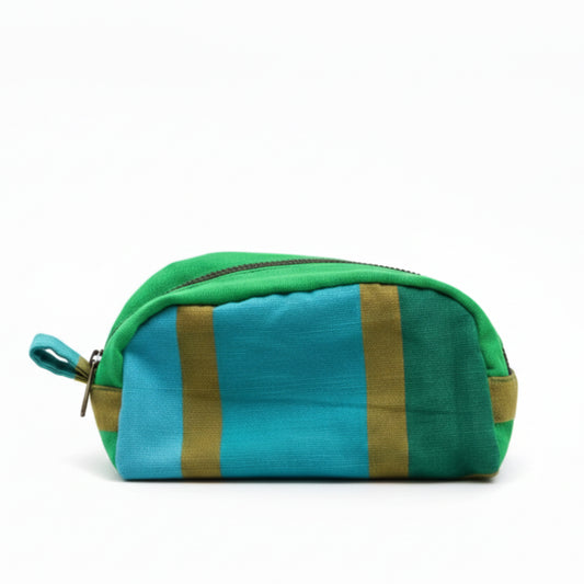 Teal Handloom Wash Bag