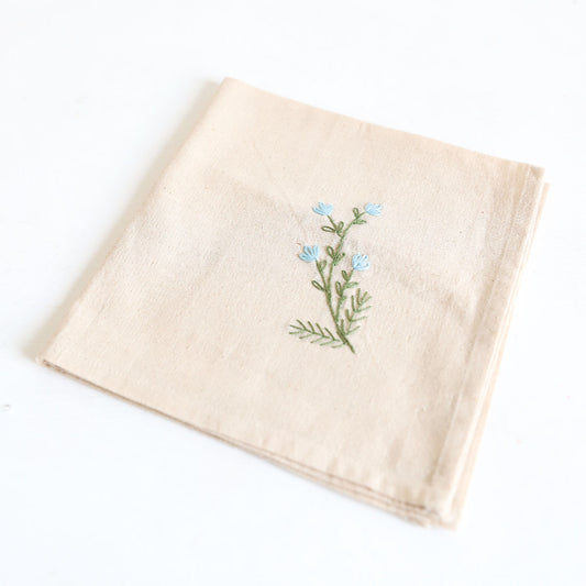 Azure Grace Embroidered Napkin